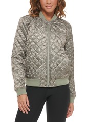 Levi's Women's Diamond Quilted Casual Bomber Jacket - Rosewood