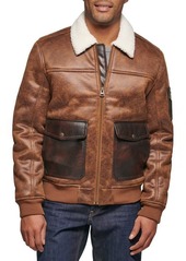 levi's Faux Shearling Collar Aviator Bomber Jacket