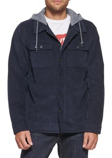 levi's Faux Shearling Lined Hooded Corduroy Shirt Jacket