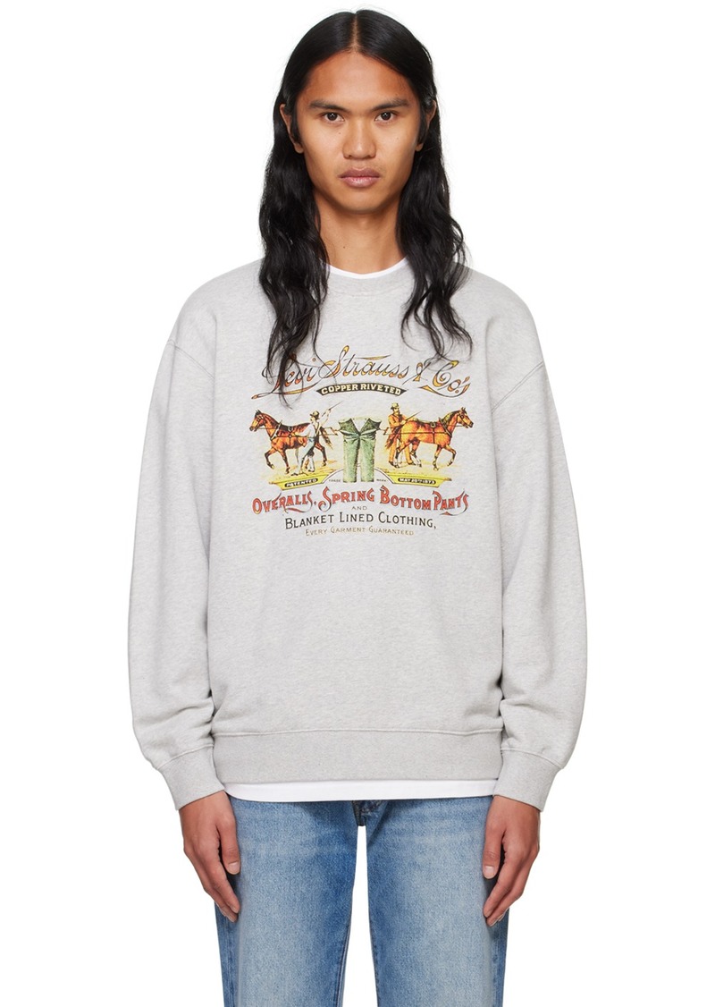 Levi's Gray Relaxed Graphic Sweatshirt