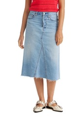 levi's High Waist Decon Denim Midi Skirt