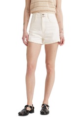 Levi's High-Waisted Cotton Mom Shorts - Ecru Ethos