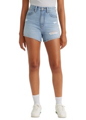 Levi's High-Waisted Distressed Cotton Mom Shorts - Cool Places To Go