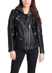 Levi's Women's Hooded Faux-Leather Moto Jacket