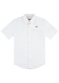 Levi's Little Boys Short Sleeve Woven Button-Up Shirt - White