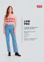 Levi's Low Pro Classic Straight-Leg High Rise Jeans - Sweet Stonewash