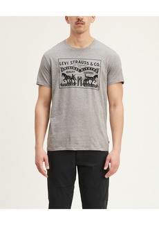 Levi's Men's 2-Horse Graphic Regular Fit Crewneck T-shirt - Gray