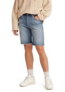 "Levi's Men's 501 Original Hemmed Stretch 9"" Jean Shorts - Never Be Mine Dx"