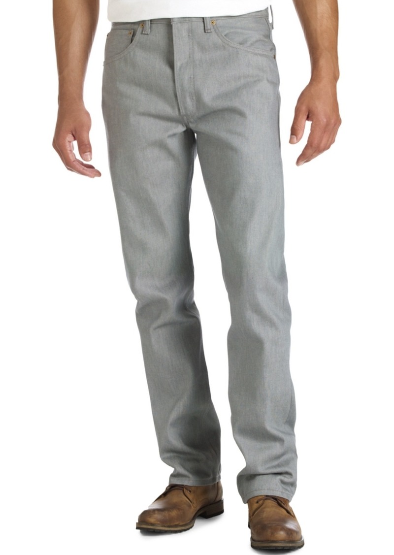 Levi's Men's 501 Original Shrink-to-Fit Non-Stretch Jeans - Silver Rigid