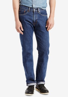 Levi's Men's 505 Regular Fit Non-Stretch Jeans - Dark Stonewash