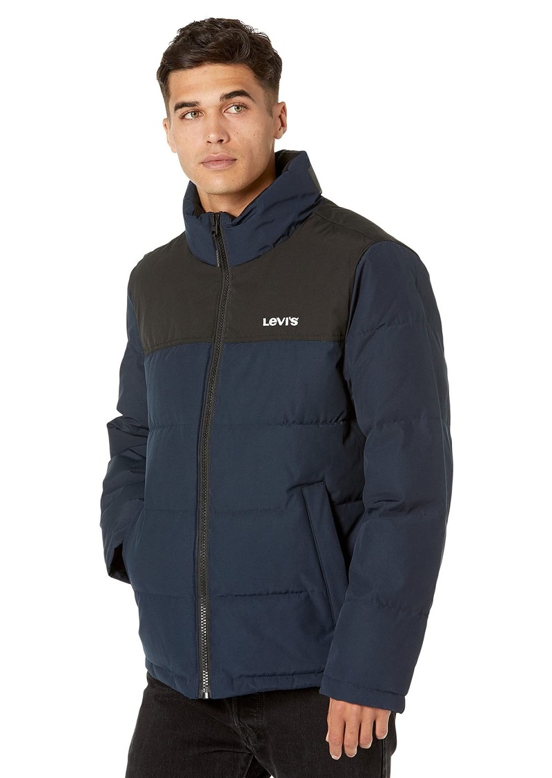 Levi's Men's Arctic Cloth Retro Bubble Puffer Jacket Navy/Black