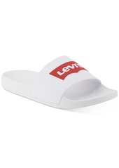 Levi's Men's Batwing-Logo Slides - White