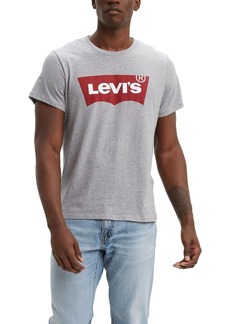 Levi's Men's Graphic Logo Batwing Short Sleeve T-shirt - Midtone Heather Gray