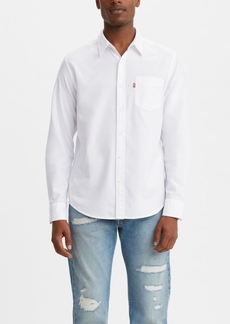 Levi's Men's Classic 1 Pocket Regular-Fit Long Sleeve Shirt - White