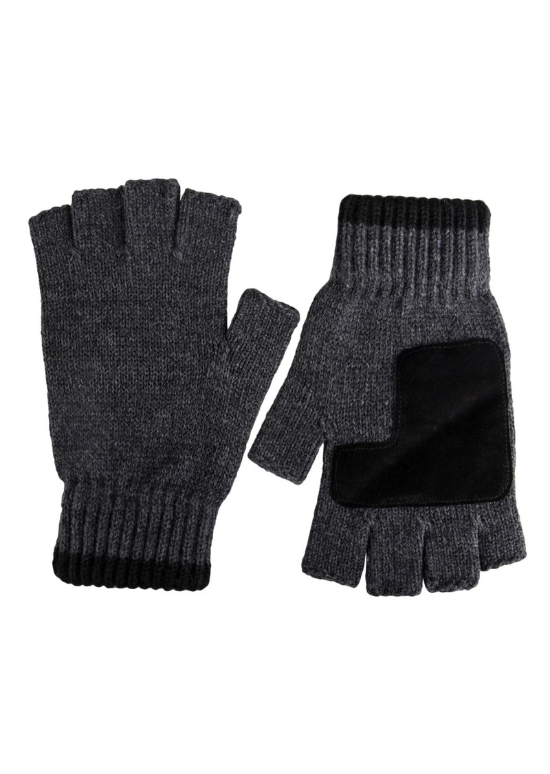 Levi's Men's Classic Fingerless Marled Knit Gloves - Dark Gray