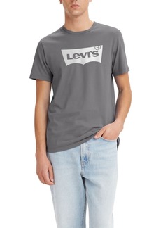Levi's Men's Classic Fit Crewneck Short Sleeve Logo Graphic T-shirt - Silver-Tone Fox