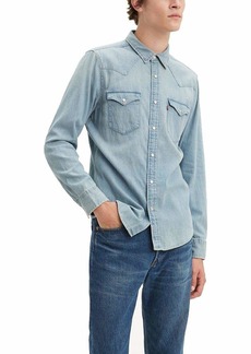 Levi's Men's Classic Western Shirt (Also Available in Big & Tall) Stonewash Takedown-Blue