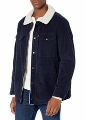 Levi's Men's Corduroy Sherpa Lined Trucker Jacket (Standard and Big & Tall) navy