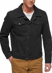 Levi's Men's Cotton Canvas Laydown Trucker Jacket New black