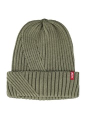 Levi's Men's Cropped Converged Rib Knit Beanie - Olive
