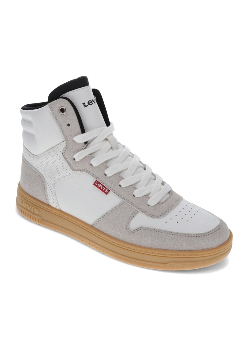 Levi's Men's Drive Hi 2 High Top Sneakers - Winter White, Gum