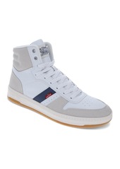 Levi's Men's Drive High-top Lace Up Sneakers - White, Natural, Vintage Indigo