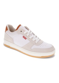 Levi's Men's Drive Low Top 2 Faux Leather Lace-Up Sneakers - White, Cement, Tan