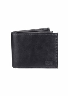 Levi's Men's Extra Capacity Slimfold Wallet Charcoal Black
