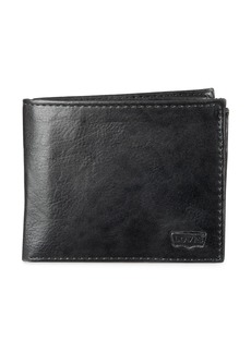 Levi's Men's Extra Capacity Slimfold Wallet Charcoal Black