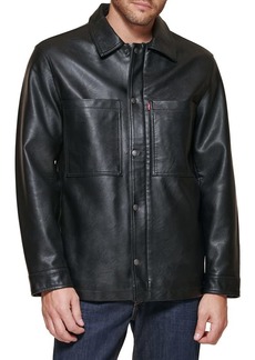 Levi's Men's Faux Leather Oversized Shirt Jacket