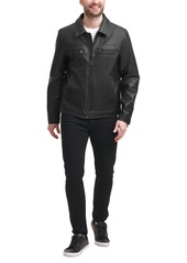 Levi's Men's Faux Leather Zip-Front Jacket - Black