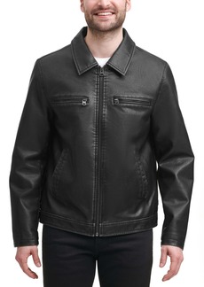 Levi's Men's Faux Leather Zip-Front Jacket - Black
