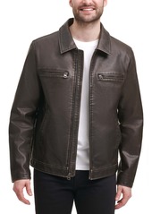 Levi's Men's Faux Leather Zip-Front Jacket - Dark Brown