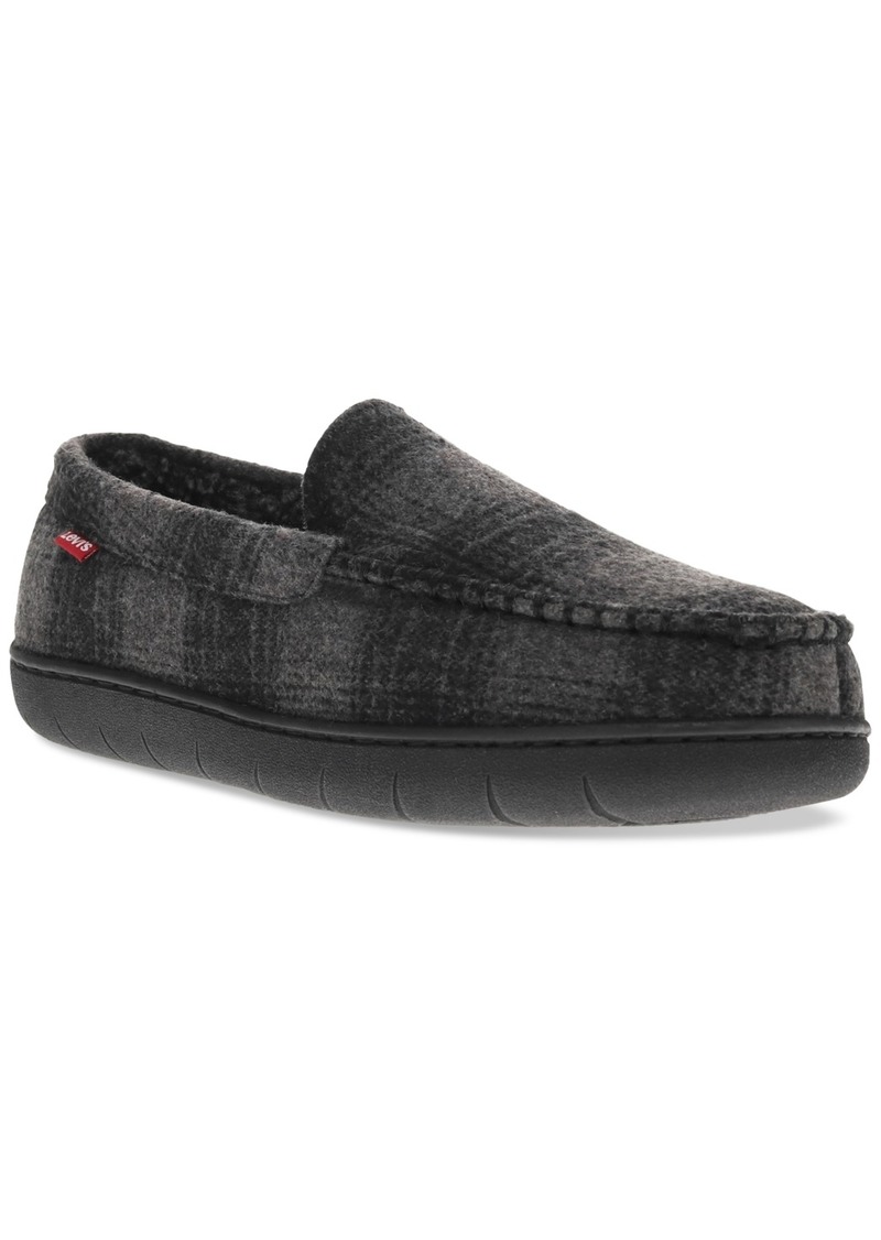 Levi's Men's Fields Buffalo Plaid Slippers - Black/char