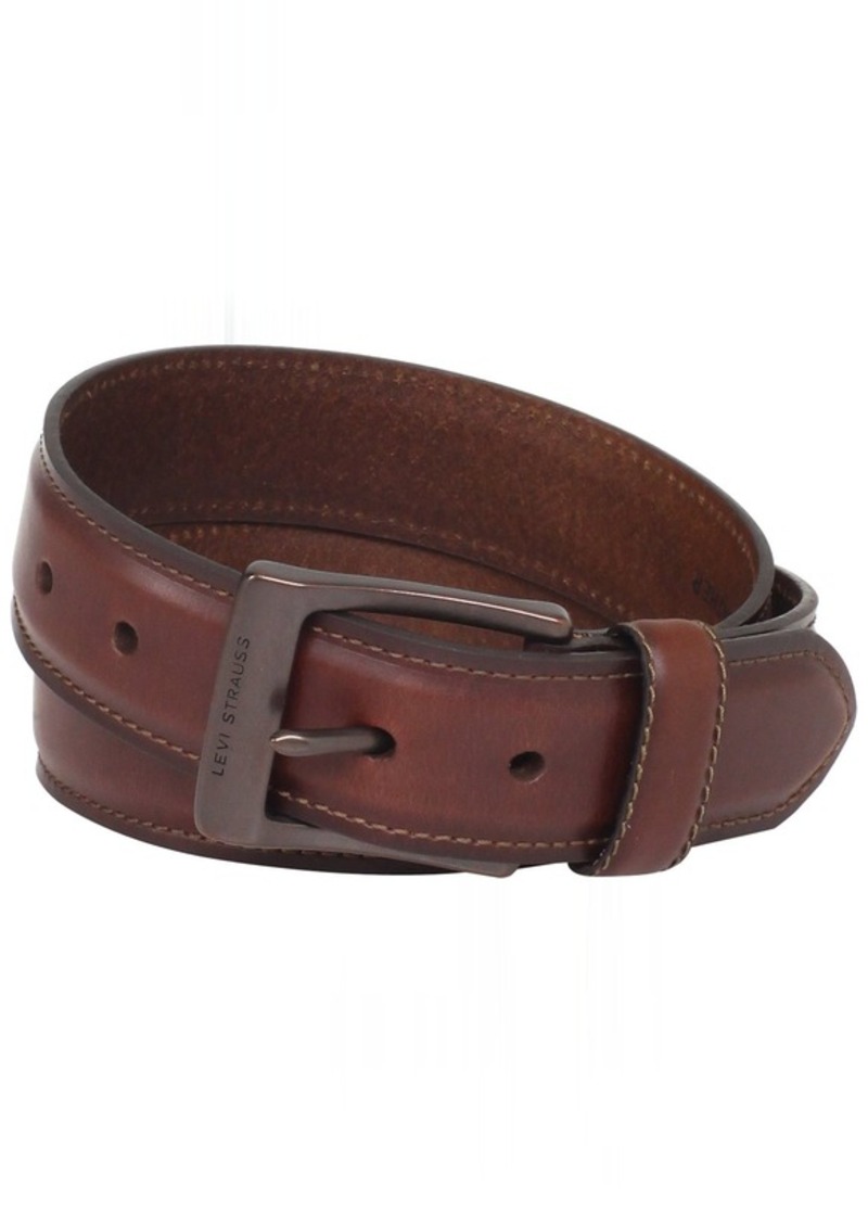 levi's brown leather belt mens