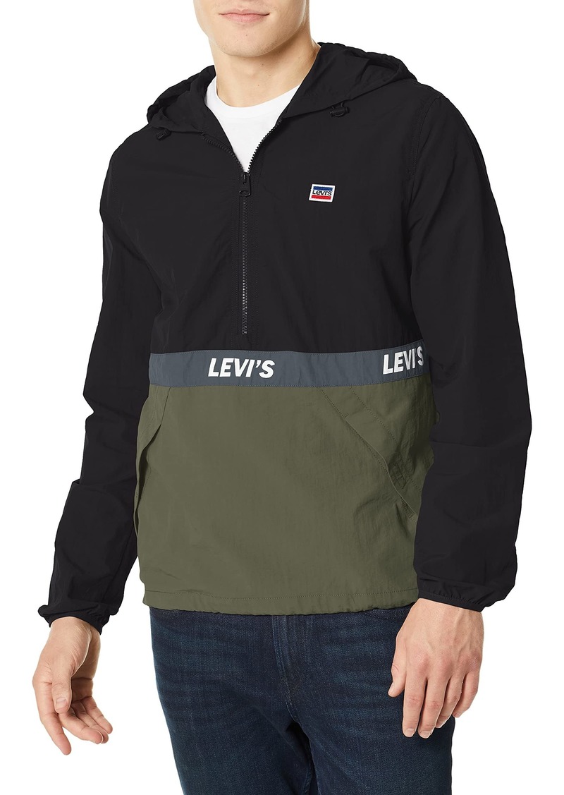 Levi's Men's Lightweight Hooded Retro Colorblock Popover Jacket