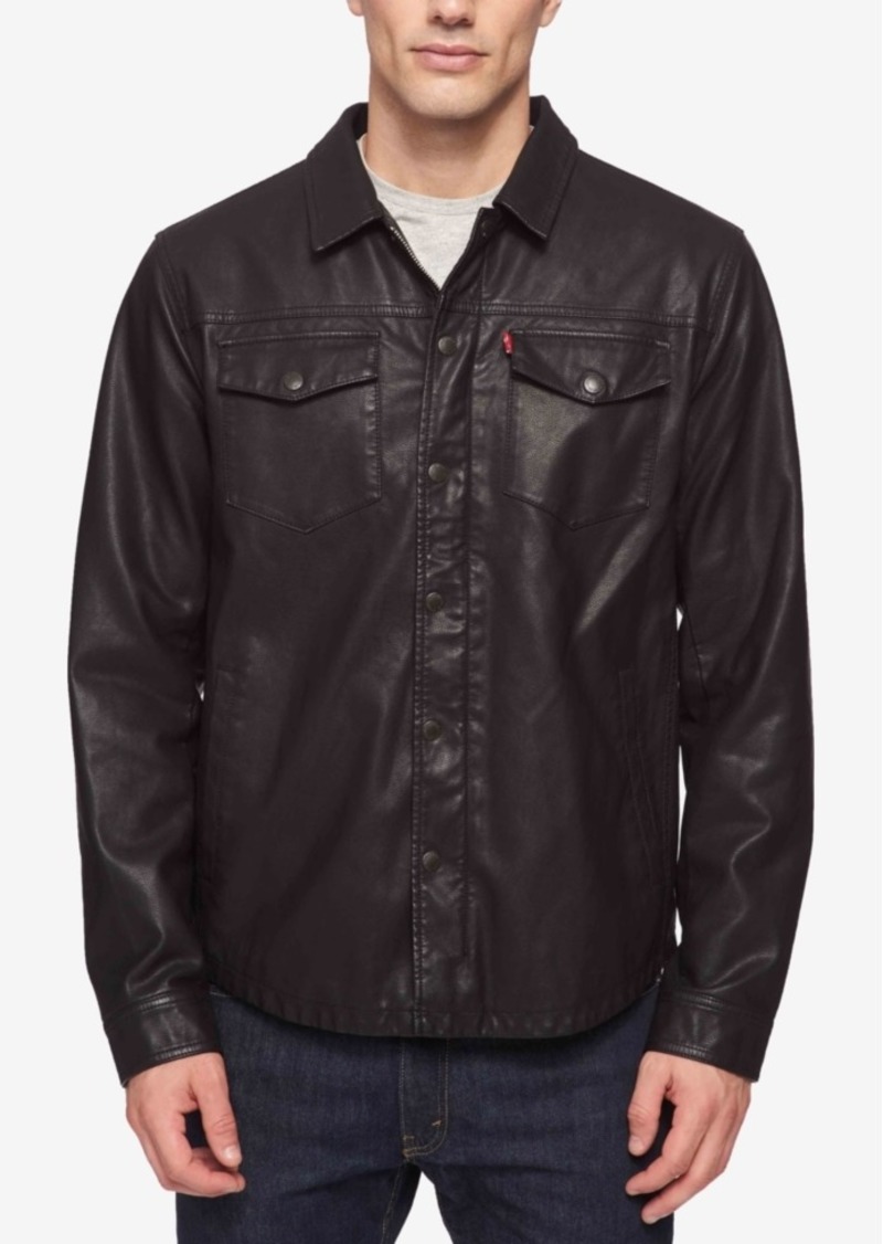 Levi's Levi's Men's Lightweight Faux Leather Shirt Jacket | Outerwear