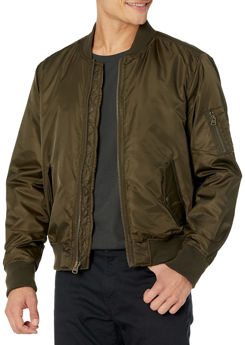 Levi's mens Ma-1 Flight Varsity Jacket Olive  US