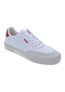 Levi's Men's Munro Faux-Leather Retro Low Top Sneakers - White, Gray, Red