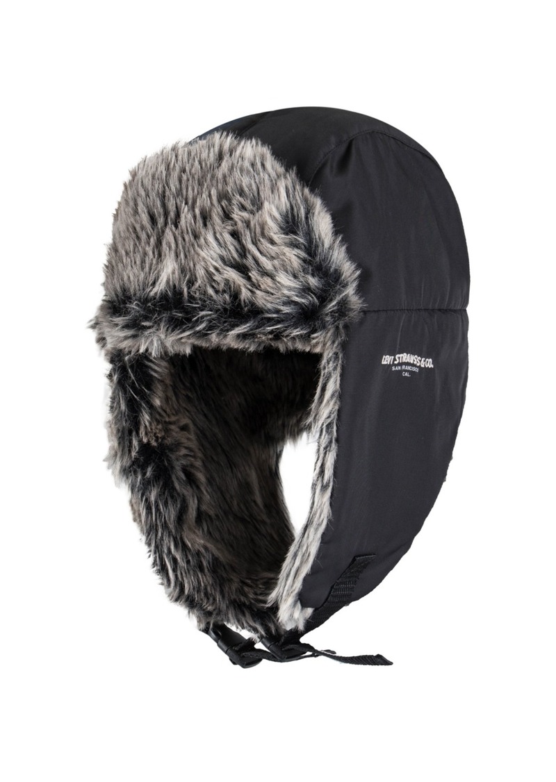 Levi's Men's Nylon Water Resistant Maximum Warmth Trapper Hat - Black