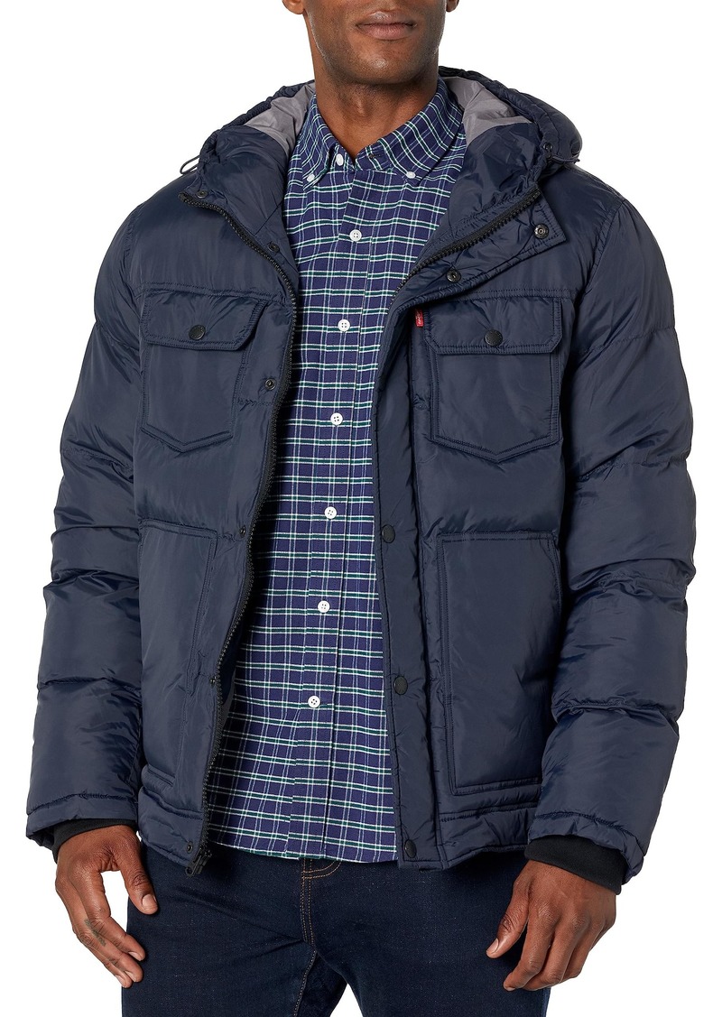 Levi's Men's Performance Hooded Puffer Trucker Jacket (Regular & Big & Tall Sizes)  2XT