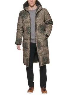 Levi's Men's Quilted Extra Long Parka Jacket - Olive Bandana