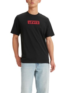 Levi's Men's Relaxed Fit Box Tab Logo Crewneck T-shirt - Box Tab Caviar