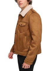 Levi's Men's Relaxed-Fit Faux-Shearling Trucker Jacket - Brown