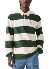 Levi's Men's Relaxed-Fit Long Sleeve Striped Rugby Shirt - Kieren Str