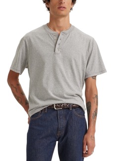 Levi's Men's Relaxed-Fit Solid Short-Sleeve Henley - Mid Tone G