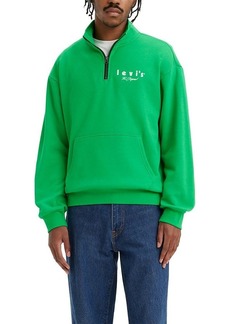 Levi's Men's Relaxed Graphic 1/4 Zip Pocket Hoodie