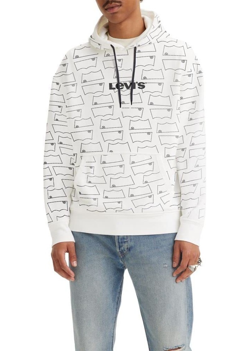 Levi's Men's Relaxed Hoodie (Also Available in Big & Tall) (New) Aop White+ Graphic