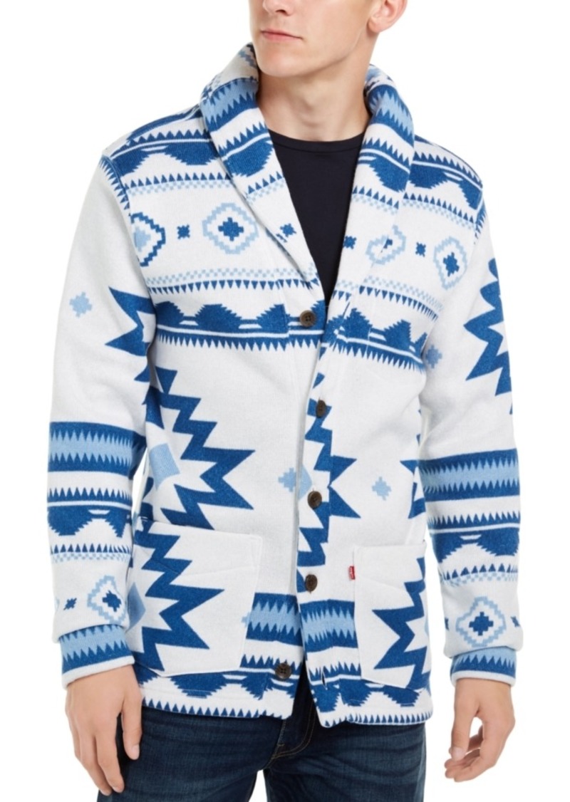 Levi's Levi's Men's Reverve Geometric Fleece Cardigan | Sweaters