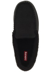 Levi's Men's Roger Faux-Sherpa Corduroy Slippers - Black Mono